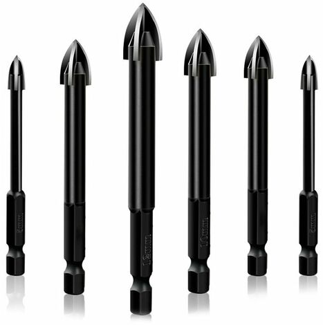 6 STÜCKE Universal Bohrer Set Hartmetallbohrer Multifunktionale Bohrer Glaskeramik Vollkeramik Fliesen Wand Holz Locher Bohrer Set