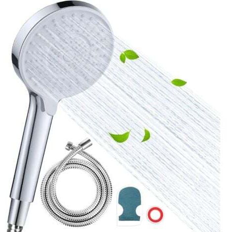 6-stufiges gefiltertes Duschset mit Druck, inklusive Duschkopf, Schlauch und Arm, geeignet für hartes Wasser