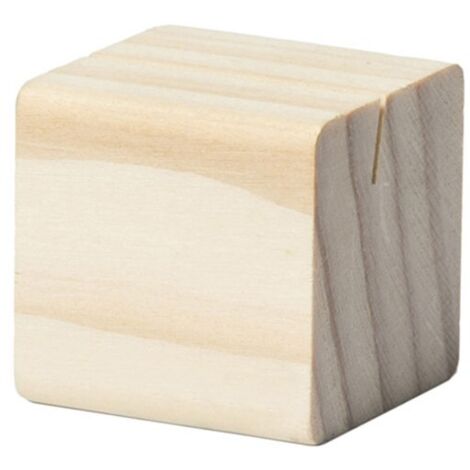 6 supports cube bois pour ardoise Tag