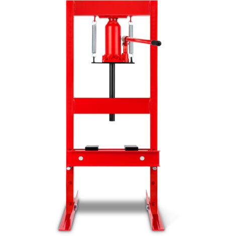 6 T Prensa hidráulica de taller (2 Placas Arbor, Altura de trabajo 300 mm 4 vías ajustables, Anchura de trabajo 330 mm)