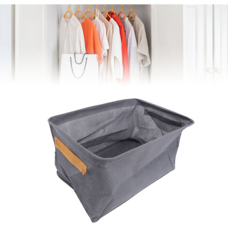 6-teilige graue Kleideraufbewahrungsbox - Dicke, strapazierfähige, gewebte Aufbewahrungsbox mit großem Fassungsvermögen, verstellbar und atmungsaktiv (42 x 28 x 25 cm)
