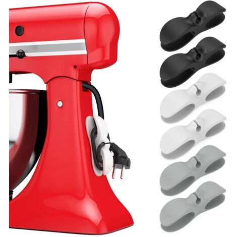 6-teiliger selbstklebender Kabelorganizer für kleine Küchengeräte, Kabelaufwickler aus Metallgitter für Gerätekabel, Mixer, Kaffeemaschine