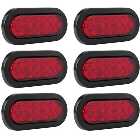 6-teiliges 12V 10 LED Anhängerbeleuchtungsset, Blinker, Bremslichter, Rücklichter für Transporter und LKWs