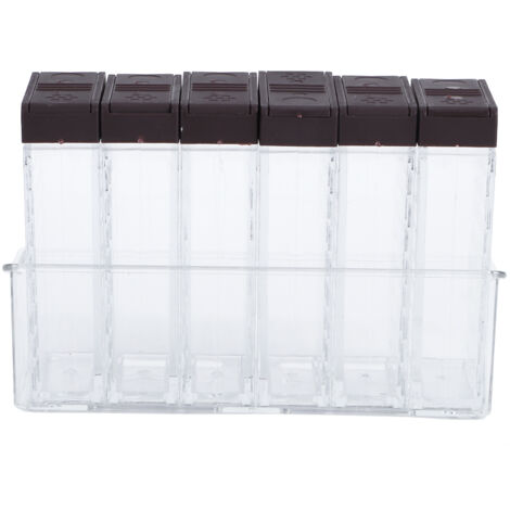 6-teiliges Gewürzglas-Set mit doppelwandigem Deckel und Boden, Küchenaccessoires