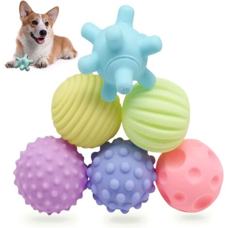 6-teiliges Hundespielzeug-Set, quietschender Hundeball, laute Spielbälle