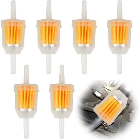 6-teiliges Kraftstofffilter-Set, Kraftstofffilter, Inline-Kraftstofffilter, Motorrad-Kraftstofffilter, Kraftstofffilter, für Roller, Universal-Kraftstofffilter, Motorrad, Generator, Rasenmäher, Auto