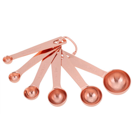 6-teiliges Messlöffel-Set aus Edelstahl für Küche und Backen