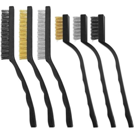 6-teiliges Metallbürsten-Set zur Rostentfernung, Nylon- und Kupferdrahtbürsten, Farbreinigungsbürsten für Schweißarbeiten, gegen Schlacke und Rost – 7/9 Zoll