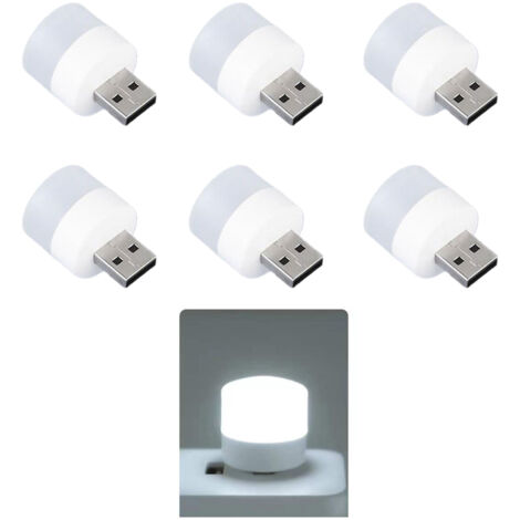 6-teiliges Mini-LED-Nachtlicht-Set mit USB-Anschluss, wiederaufladbar, für Babys Schlaf