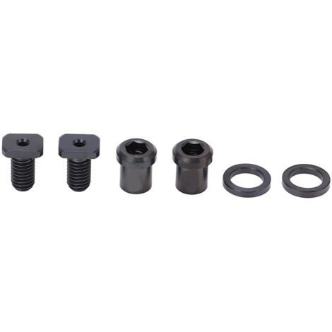 6-teiliges Schraubenset aus Titanlegierung für Mountainbikes, Shimano Ersatz- und Upgrade-Teile - Schwarz (6 Stück/Box)