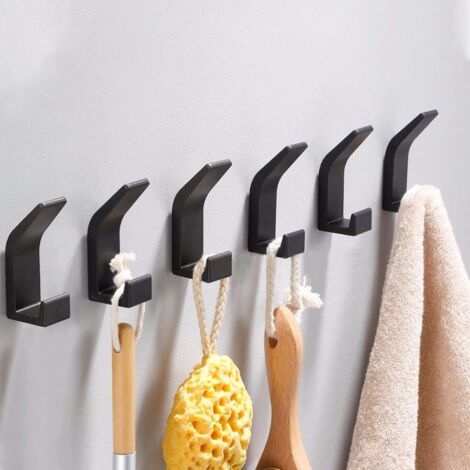 6-teiliges Set aus Klebehaken, Wandhaken und Handtuchhaken