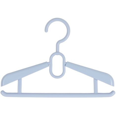 6-teiliges Set ausziehbarer Kleiderbügel, Wäscheständer für Hosen, Hemden, Kleider, Balkon, Blau