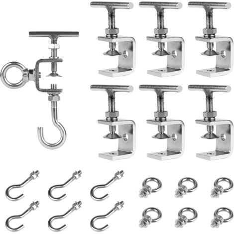 6-teiliges Set Edelstahl-C-Klemmen, 30 mm, robuste C-Klemmen-Montagehalterungen, Super-C-Klemmen, verstellbare Backenöffnung 0–25 mm für Holzbearbeitung, Schweißen und Tischlerei