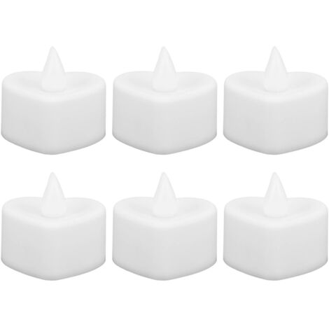 6-teiliges Set warmweißer LED-Elektrokerzen, sichere Flammendekoration für Hochzeiten, Weihnachten und familiäre Atmosphäre