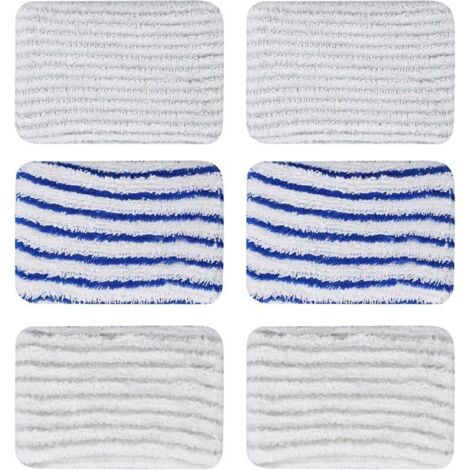 6-teiliges Set waschbarer Mikrofaserpads ZR850002 für Rowenta Clean & Steam ZR850002 ZR005801 ZR005804 für Rowenta RY7xxx RY8xxx