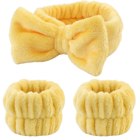 6-teiliges Spa-Set: Armband, Haarband, Haargummi und Handgelenkband. - 6-teiliges Spa-Set: Armband, Haarband, Haargummi und Handgelenkband.