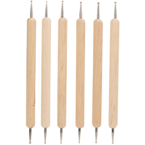 6-teiliges Stiftset mit zwei Spitzen zum Gravieren, Schnitzen und für DIY-Lederarbeiten – fester Griff