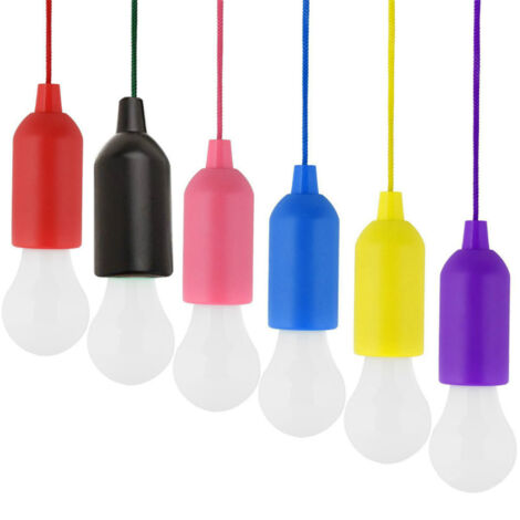6-teiliges tragbares LED-Lampenset für Wandern, Angeln, Büro, Camping, Zelt, Garten – batteriebetrieben