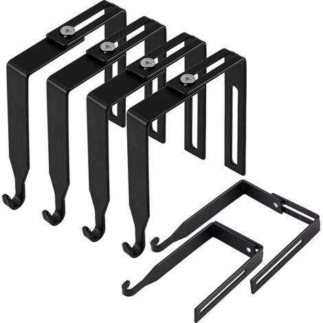 6-teiliges verstellbares Trennwandhaken-Set aus Metall
