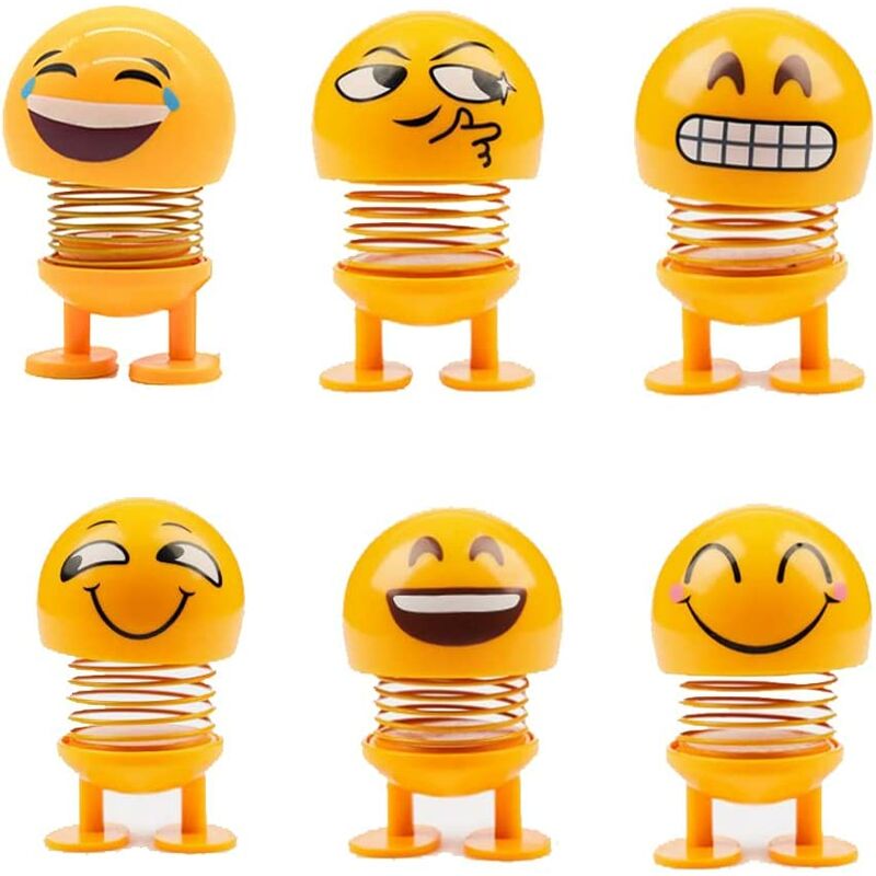 6 teste di bambola a testa mobile, ornamento per