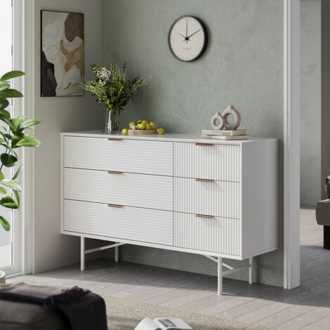6-Tier Bedroom Striped Storage Cabinet