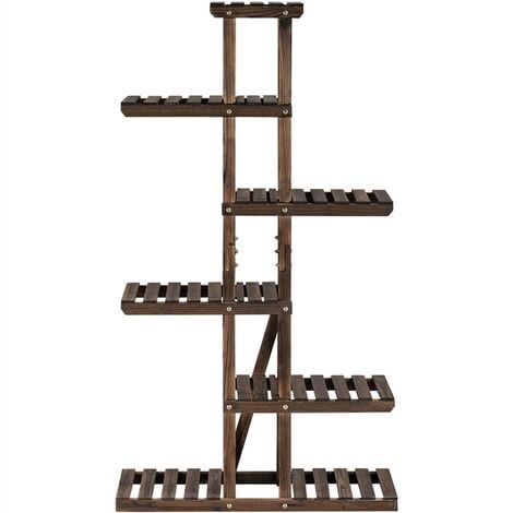 main image of "6-Tier Wood Plant Stand for Indoor & Outdoor,Brown"