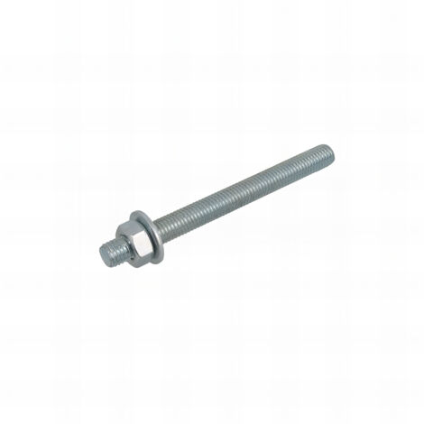 6 Tiges pour Scellement Chimique 5,8 acier Zn - 10 x 110 à 12 X 115 + Ecrou + Rondelle - Longueur 115 mm