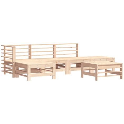 6-tlg. Garten-Lounge-Set Massivholz Kiefer vidaXL