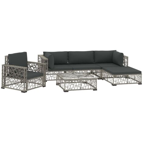 Gartenmöbel 5-tlg. Lounge Möbel Sitzgarnitur Gartengarnitur Sitzgruppe Sofa Gartenset Gartensofa mit Auflagen Poly Rattan mehrere Auswahl