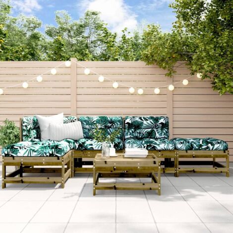 6-tlg. Garten-Lounge-Set mit Kissen Imprägniertes Kiefernholz vidaXL