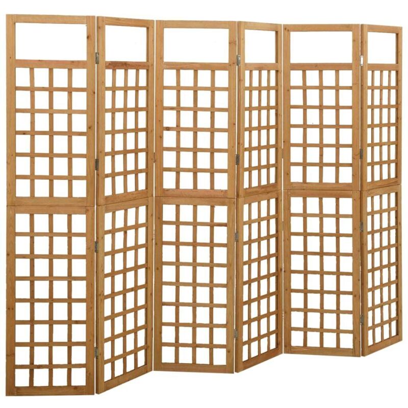 Spalier/paravent 6-teilig Massivholz Tanne 242, 5x180 Cm - Vidaxl
