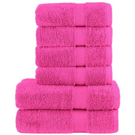 6 tlg. Premium-Handtuch-Set SOLUND Rosa 600 g/m²