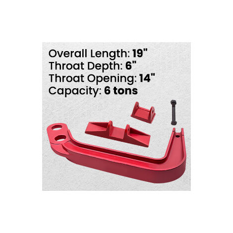 6 Ton AUTO Body Frame Machine Deep Jumbo Hook Clamp Pulling Set Crochet Pinnce
