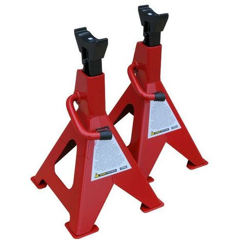 6 TON AXLE STANDS TONNE RATCHET ACTION FIXED AXLE STAND STANDS PAIR 6T CT0966