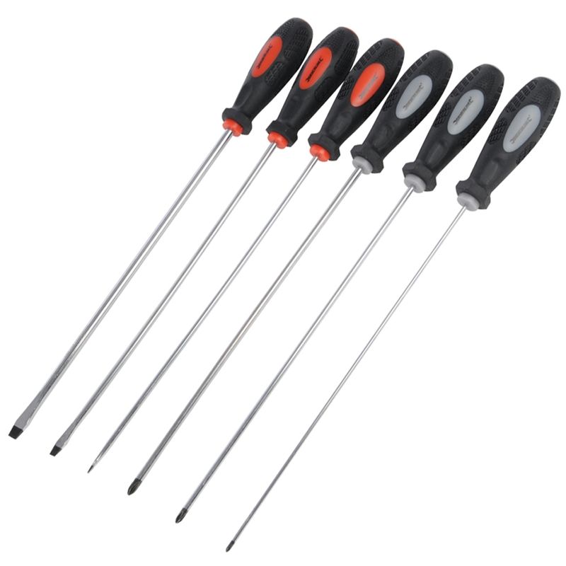 Silverline - set de 6 tournevis extra-longs 325 mm 909067