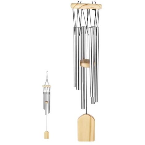6 Tubes en Aluminium Carillon à Vent Extérieur, Carillons Décoratifs d'Extérieur, Sonnette à Vent au Son Apaisant et Relaxant