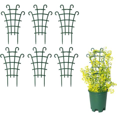 6 Tuteurs pour Plantes Grimpantes - Treillis Empilable & Réutilisable - Support Solide pour Légumes, Vignes et Fleurs