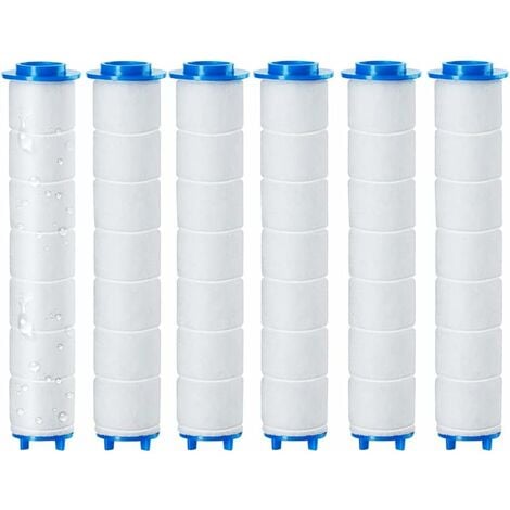 6 uds cabezal de ducha filtro reemplazable universal, filtro de ducha iones negativos para cabezal de ducha extraíble, ósmosis inversa, cloro y fluoruro y filtración de partículas