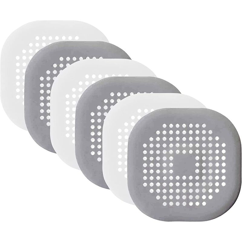 

6 uds.Filtros de silicona para fregadero de cocina para fregadero de baño, rejillas de fregadero, filtros de pelo anti-obstrucción