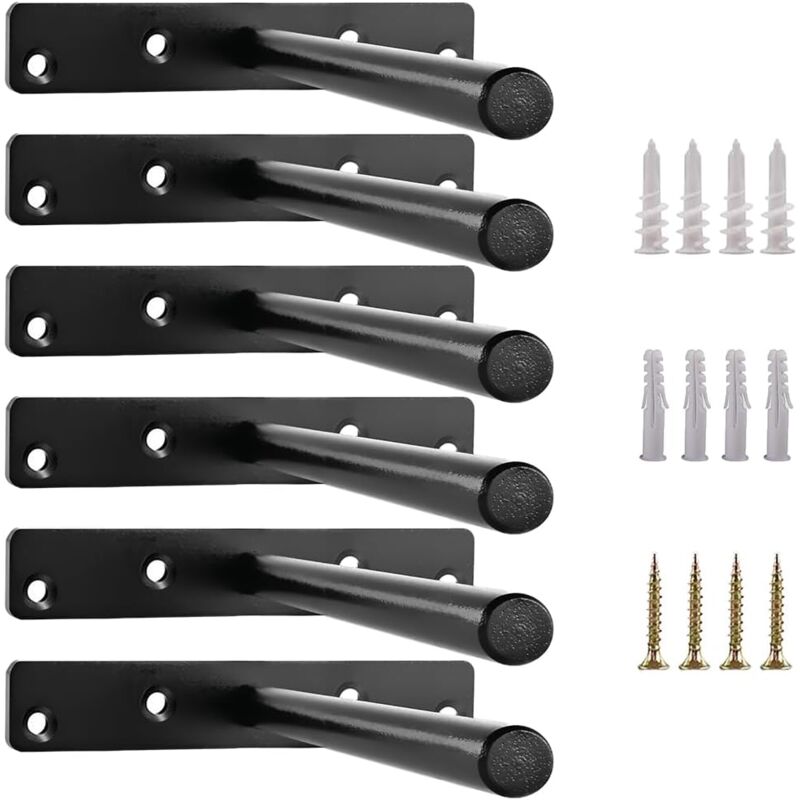 6 unité Etagere Murale Fixation Invisible, Equerre Etagere Murale de d'épaisseur échafaudage,Support Etagere Murale,Support Mural Industriel 15 cm