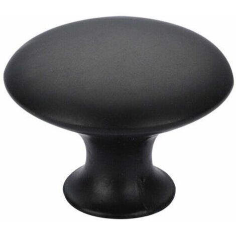 6 Unités Bouton de Meuble Noir Boutons de Meuble Ronds Bouton Poignee de Meuble, Boutons Placard Cuisine Boutons D'armoire à Tiroirs Solides 3022cm Noir