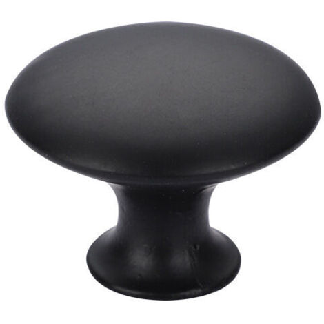 6 Unités Bouton de Meuble Noir Boutons de Meuble Ronds Bouton Poignee de Meuble, Boutons Placard Cuisine Boutons D'armoire à Tiroirs Solides 32.21.5cm Noir，KoleZy