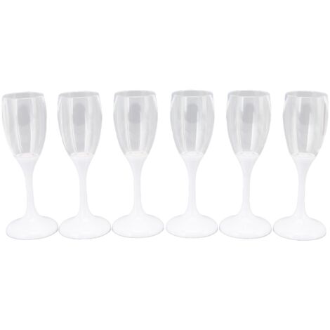 6 Verres à Champagne Lumineux LED - 6 Couleurs pour Décoration de Fête et Mariage