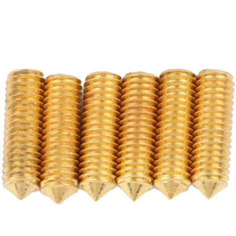 6 Vis à tête hexagonale dorées pour chevalet guitare électrique, réglage hauteur sillet système tremolo - Lot de 6 pièces