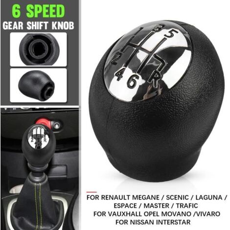 6-Vitesse Pommeau Levier de Vitesse Pour Renault Megane Clio Laguna Scenic Espace Trafic
