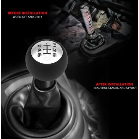 6-Vitesse Pommeau Levier de Vitesses Pour Peugeot 307 308 3008 407 807 Citroen -CYA
