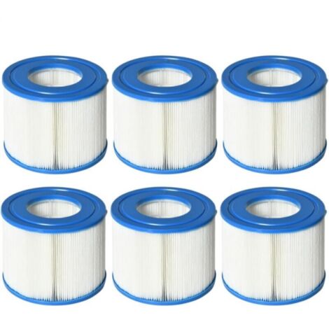6 Vliesstofffilter für Pools und Spas Ø10,4x8cm Typ VI Pumpenfilter