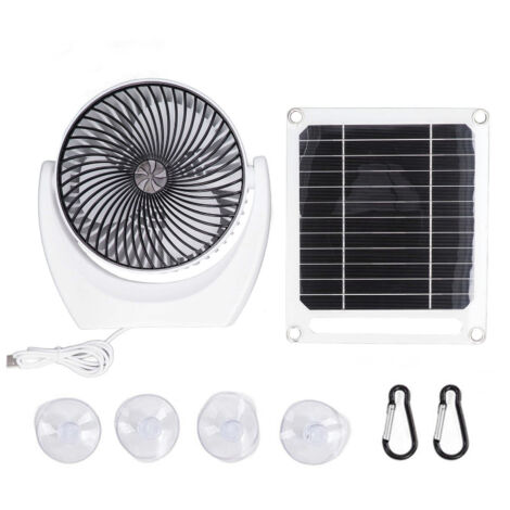 6-W-5-V-Solarventilator – Leicht, effizient und stabil – Tragbarer, solarbetriebener Ventilator
