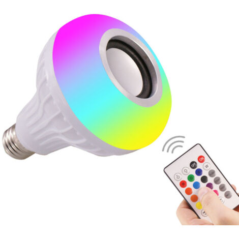 6-W-Bluetooth-LED-Lampe mit Stereolautsprecher und Fernbedienung – wechselnde RGB-Beleuchtung