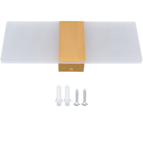 6-W-LED-Acryl-Wandleuchte, 360°-Abstrahlwinkel, helles Licht, nach oben/unten gerichtete Beleuchtung für Schlaf- und Esszimmer, 90–265 V, Gold